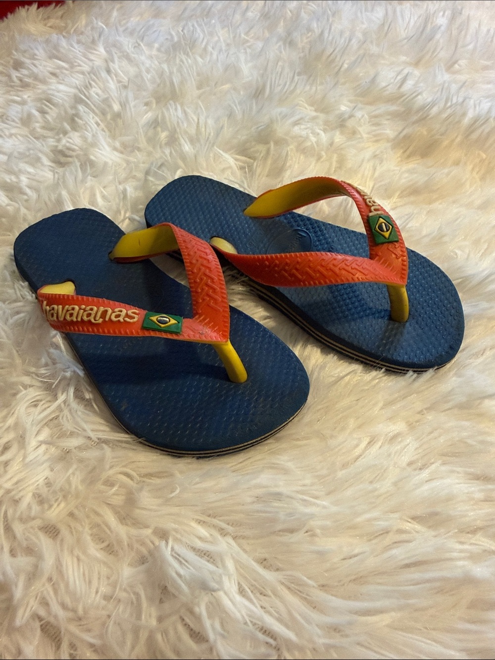 Havaianas Kids Navy, Orange and Yellow Flip Flops